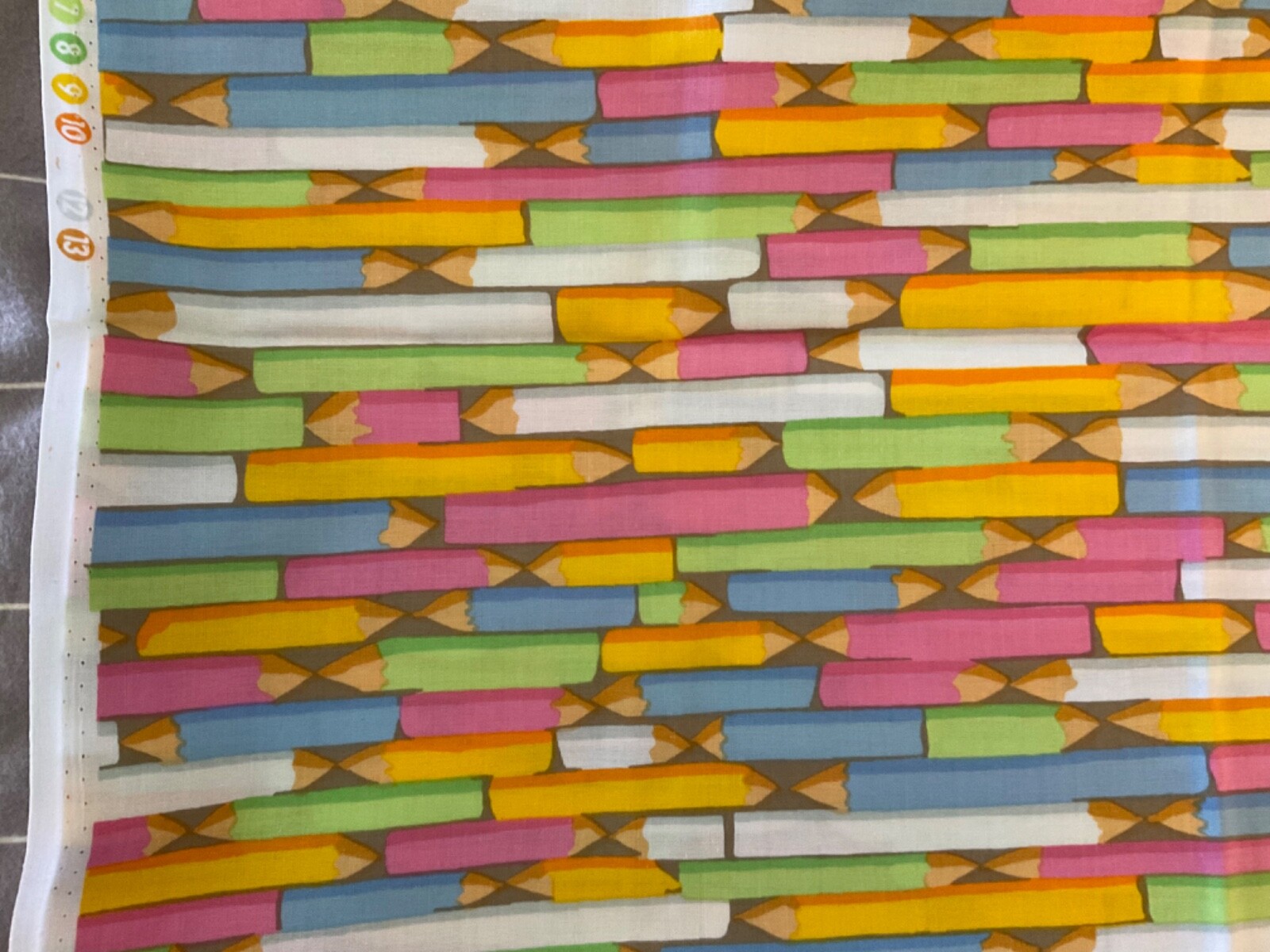 KAFFE FASSETT PENCILS PASTEL fat quarter GP113 original issue 13 available  -image