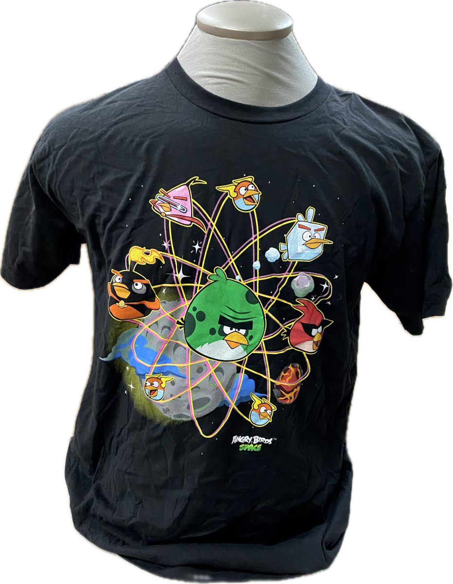 テレビ T-Shirt Angry Birds Space Men's Black **Brand New** | eBay