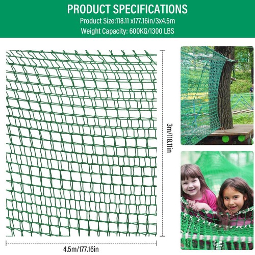 Kletternetz Spielplatz, Doppeltschichten Kinder Sicherheitsnetz Klettergerüst - Bild 14 von 14