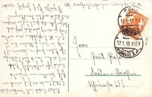 Gera-R. Castillo Osterstein Postales Ak 1918 - Imagen 2 de 2