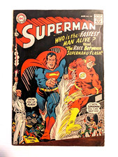 DC COMICS Superman #199 - 1st Superman And The Flash race 1967 Key Issue!
