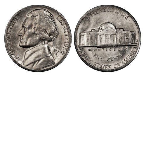 ♡ページ 1954 (P) Jefferson Nickel Extra Fine XF See Pics Q154 | eBay