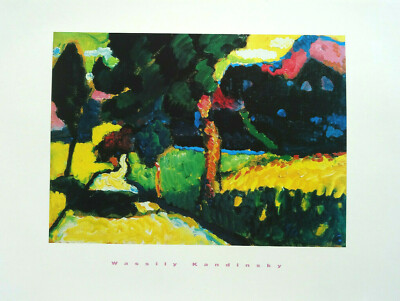 WASSILY KANDINSKY KUNSTDRUCK MURNAU SUMMER LANDSCAPE ART PRINT POSTER 77x59cm
