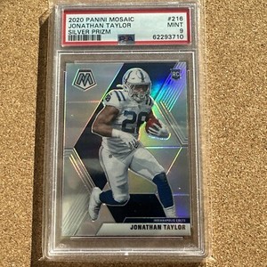 2020 Panini Mosaic Jonathan Taylor Silver Prizm RC #216 PSA 9 MINT