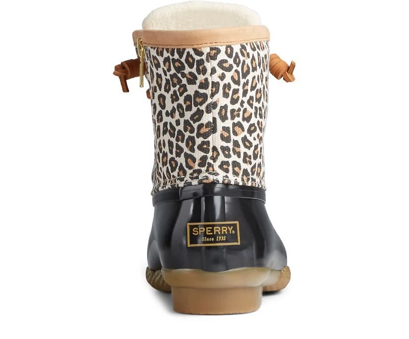 Botas de pato Sperry para mujer con estampado de leopardo animal de agua salada STS85919 resistentes al agua Foto 3 de 4