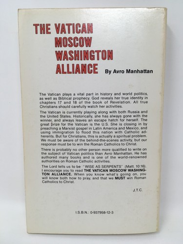 The Vatican Moscow Washington Alliance by Avro Manhattan - 2nd American Edition - Picture 2 of 8
