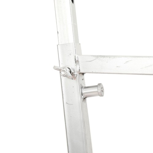 Escalera Max 300 kg plataforma de trabajo banco plegable altura ajustable 70-120 cm - Imagen 17 de 17