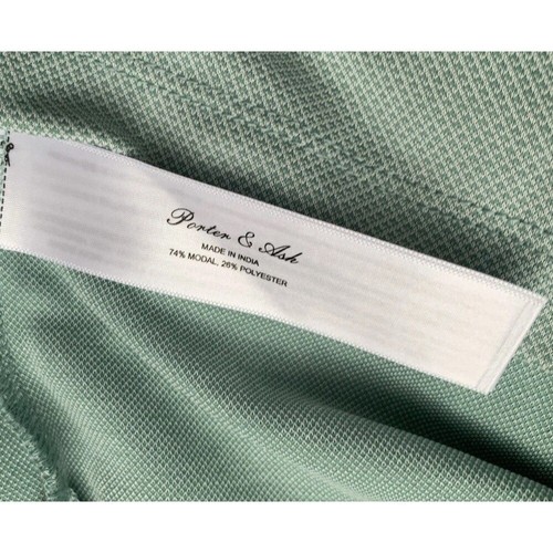 Polo uomo Porter & Ash Lt verde geometrica misto modal logo golf GRANDE nuova senza etichette - Foto 6 di 9