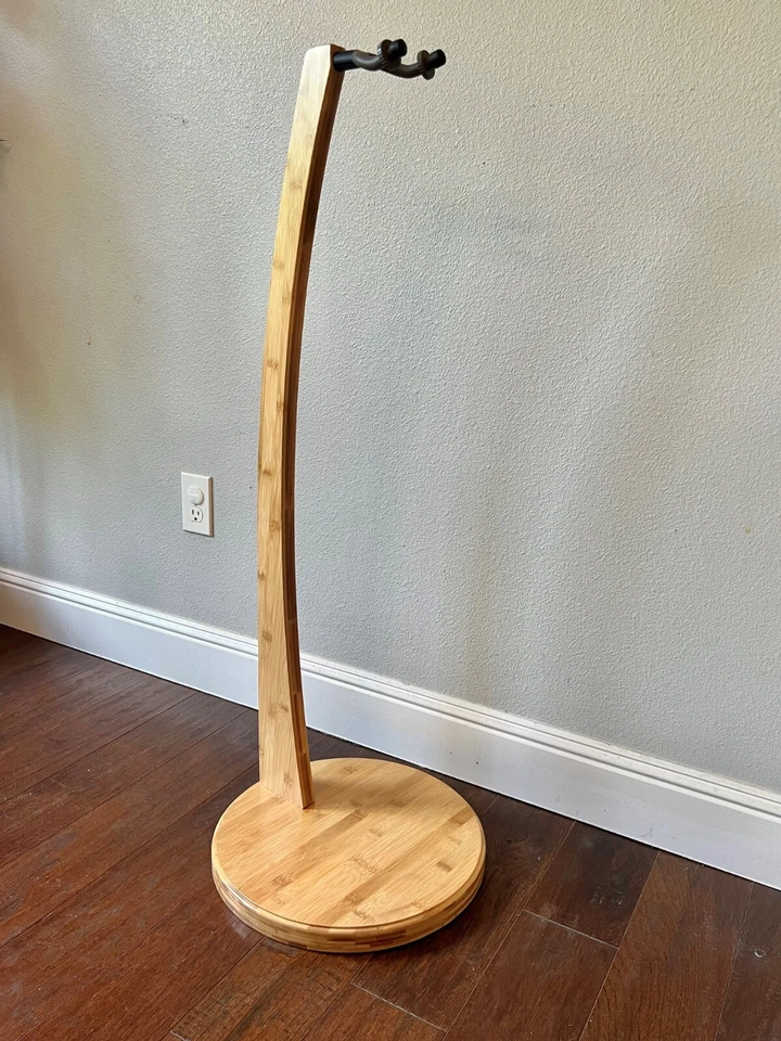 Suporte de guitarra de bambu rack de exibição para um instrumento Um único suporte pode pendurar um - Imagem 2 de 4