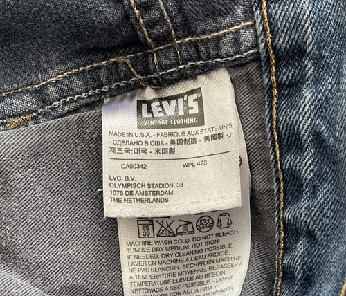 Levi’s Clothing LVC 606 Orange Tab Made in USA Big E Size W38 L30 *Stained - Picture 4 of 17