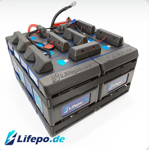 24V 280Ah (24kWh) LiFePO4 Batteriesystem als Bausatz inkl. Smart BMS 