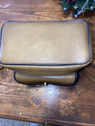 1970's Vintage Brown Camera Case Front Pocket Brass Carrying Boho Crossbody Bag - Picture 2 of 13