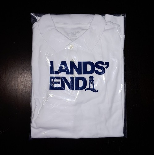 NEW Lands End School Uniform Kids Long Sleeve Polo Shirt White size 14 - 16 L XL - Bild 4 von 5