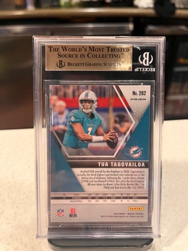 2020 PANINI MOSAIC #262 TUA TAGOVAILOA RED MOSAIC PRIZM ROOKIE💥BGS 9.5 w/subs! - Picture 2 of 2