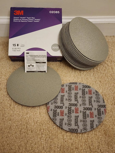 15Pcs For 3M 02085 Trizact Hookit 6 Inch P3000 Grit Foam Disc Automotive - Picture 3 of 3