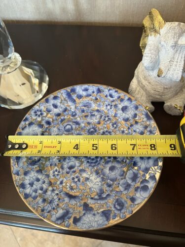 Chinesischer Porzellan Teller Tausend Blumen Design Mille Fleur Motiv - Gold - gemarkt - Bild 5 von 10