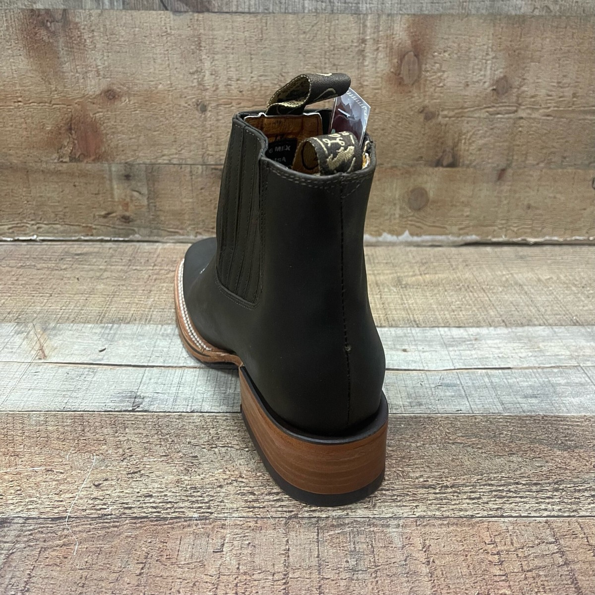 MEN BOTIN Western COWBOY LEATHER RODEO Chelsea ANKLE SQUARE  display picture 1