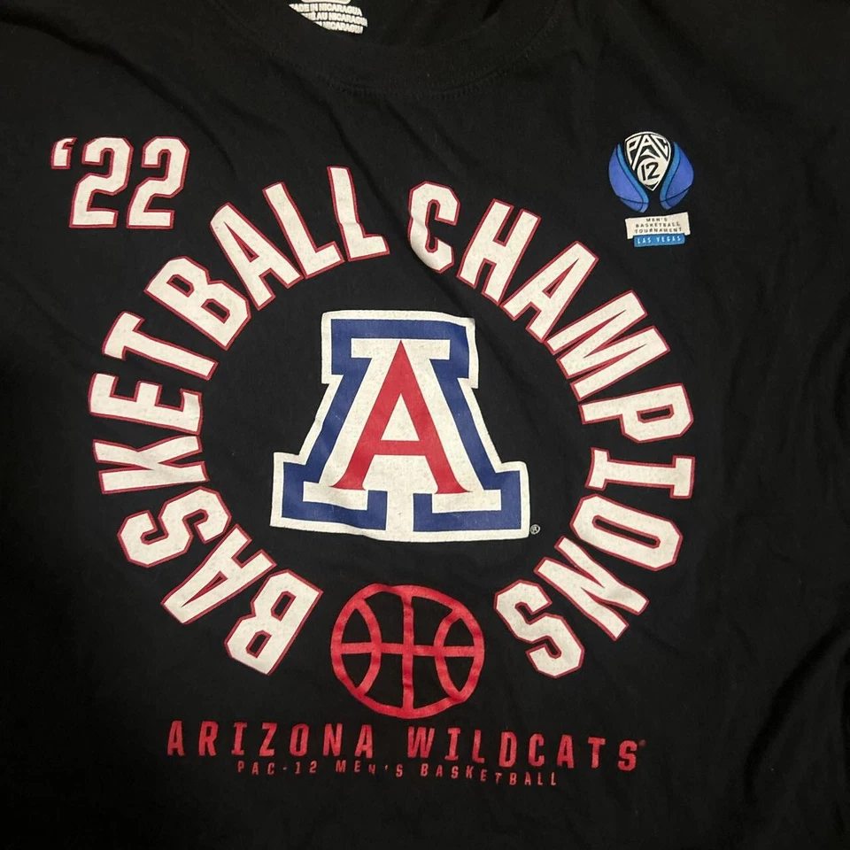 ¡Camisa Pac 12 2022 campeones de baloncesto Arizona Wildcats! Foto 2 de 4
