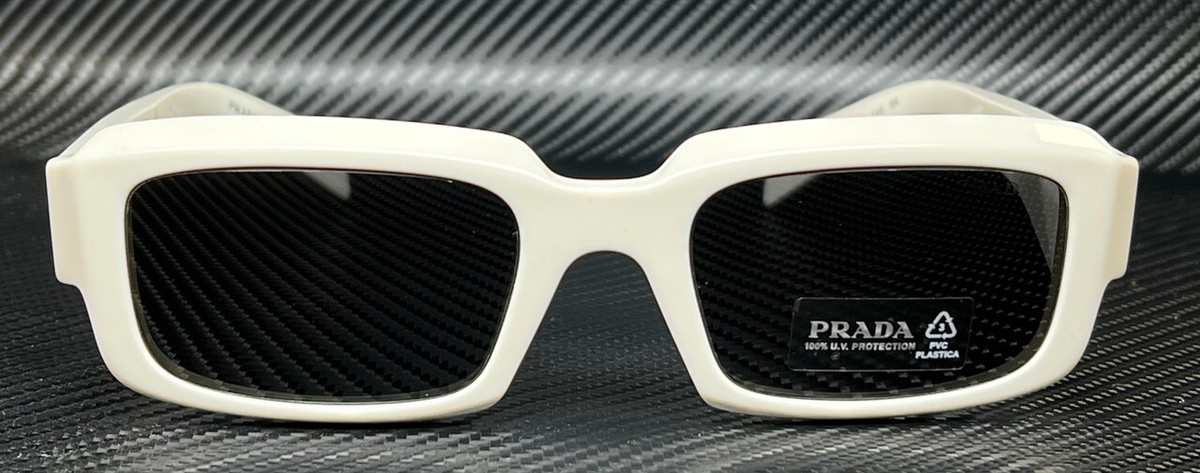 PRADA PR 27ZS 17K08Z White Talc Dark Grey Men's 54 mm