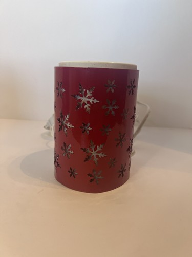Scentsy SNOWBURST Red Metal Warmer Wrap with Snowflakes~Holiday~Rare! - Picture 2 of 3