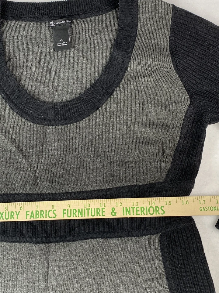 Новые направления свитер платье женщин XL серый черный Colorblock темно Academia Gothic - Изображение 4 из 4