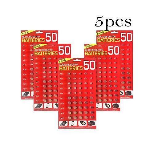 50 X ASSORTED Watch Cell Batteries AG1 AG3 AG4 AG10 AG12 AG13 for Toys, Watches - Picture 10 of 11