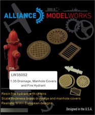 1/35 Model's Accessories Drainage, Manhole Covers and Fire Hydrant LW35052
