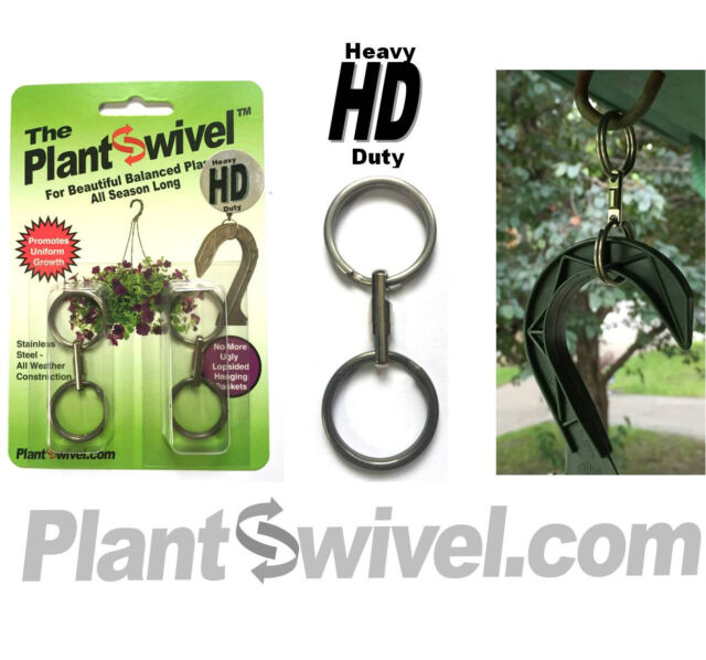 2 pk Plantswivel Hanging Basket Plant Swivel Hanger SS