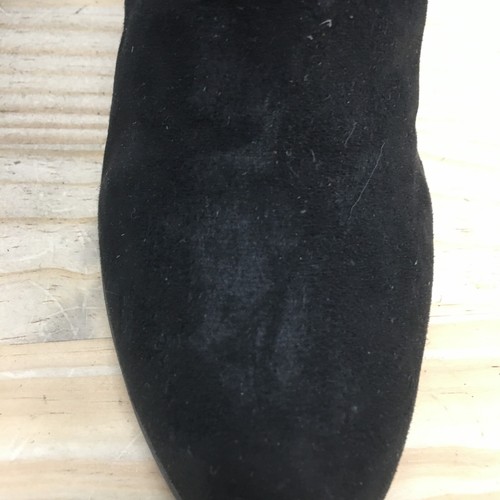 Old Navy Boots Womens 10 Ankle Booties Black Faux Suede Heeled Side Zip Casual - Picture 12 of 15