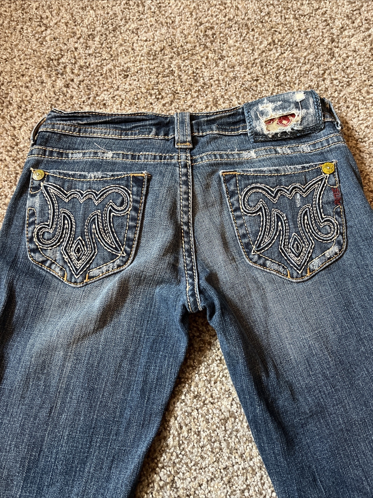 MEK DNM Mykonos Womens Size 28 X 31 Distressed Straight Leg Denim Jeans - View 14