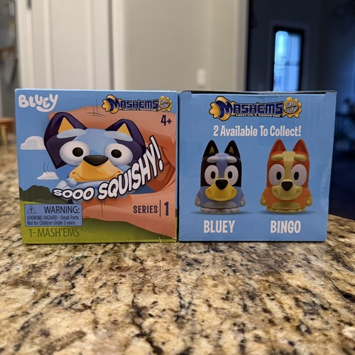 New Release 3” SQUISHY BLUEY & BINGO MASH'EMS MASHEMS SERIES 1 MYSTERY TOY NEW - Picture 4 of 8
