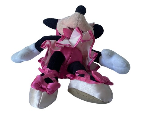 Muñeca de peluche Minnie Mouse de los parques Disney bailarina Disneyland 10" rosa relleno de satén - Imagen 6 de 13