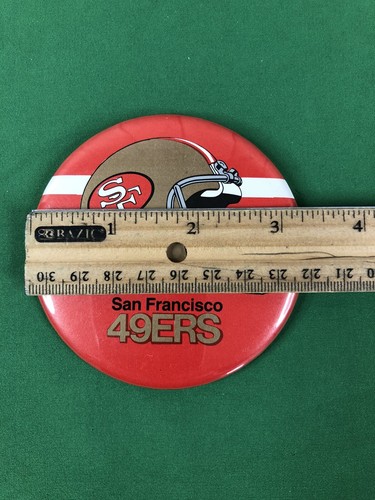 Vintage Flair Button Pin SAN FRANCISCO 49ers Football (with helmet pictured) - Picture 3 of 8