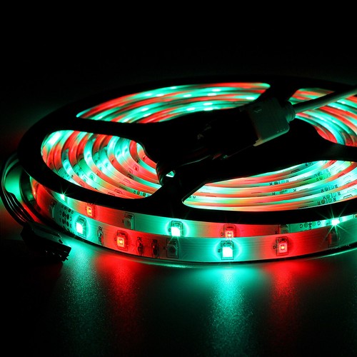 16.4ft 3528 RGB LED Strip Light with 300 LEDs Flexible Color Changing Rope Light - Picture 2 of 9