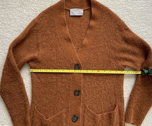 Cárdigan Everlane The Oversize Alpaca Bolsillo Mujer XS Sienna Acogedor Abuelo - Imagen 7 de 10