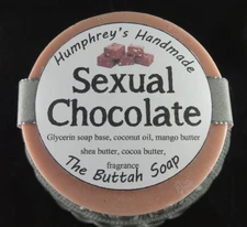 SEXUAL CHOCOLATE Soap, Coco Fudge Moisturizing Soap, Cocoa Shea Mango Butter