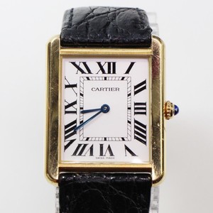 Cartier-Tank-18K-Yellow-Gold-Quartz-31-mm-Silver-Watch-W5200002