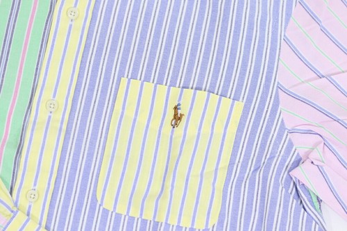 Camisa Polo Ralph Lauren Manga Larga Calce Clásico Abotonada Paneles Rayas - Imagen 4 de 5