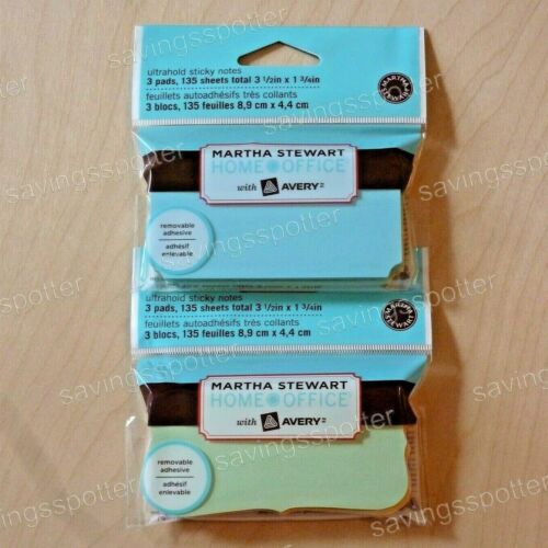 Martha Stewart Oficina Avery Notas Adhesivas 3-1/2 x 1-3/4 UltraHold Pastel 135Pk - Imagen 3 de 3