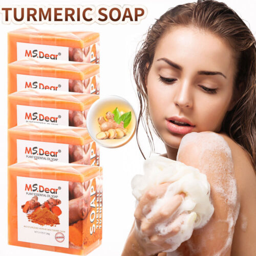 10x Tumeric Soap Skin Whitening Dark Spots lightening Acne Brightening Turmeric - Picture 6 of 25