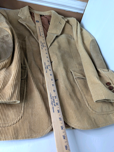 Bachrachs Cord Sport Jacke Vintage Herren 39S Polen 70s Wildleder Ellenbogen Weite Wales - Bild 9 von 18