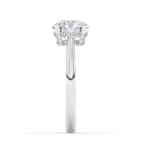 Round Solitaire Labgrown Diamond Engagement Ring 18k White Gold 3.25 Ct D VVS2 - Picture 20 of 23