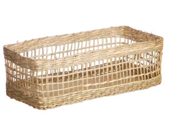 Rectangle Seagrass Wicker Rattan Display Storage Basket - Image 2 of 2