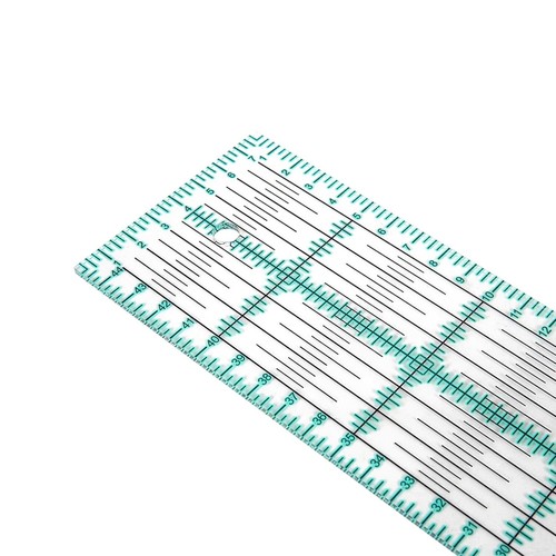 Quilting Ruler 8 x 45cm Sewing Acrylic Anti-Slip Metric DIY Blue - Picture 2 of 5