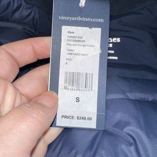 Vineyard Vines Nor-Easter Daunenjacke marineblau Herren Small neu mit Etikett Stil 1O0297-410 - Bild 4 von 14