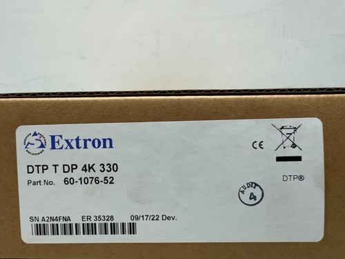 Extron 60-1076-52 DTP T DP 4k 330 Long Distance DTP Transmitter for DisplayPort - Picture 2 of 3