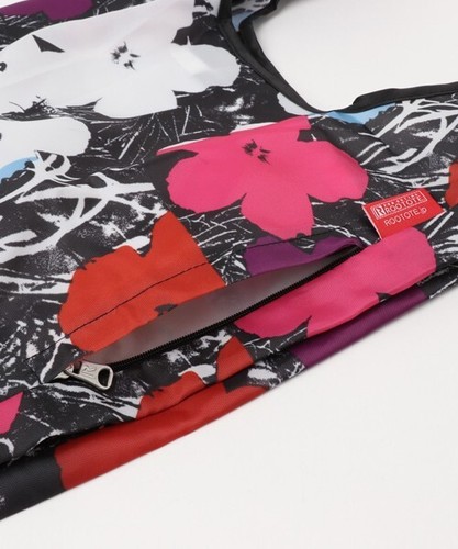 Bolso de Mano Andy Warhol × ROOTOTE Flores 11L W28×H55×D11cm Shopper Reutilizable MoMA - Imagen 4 de 4