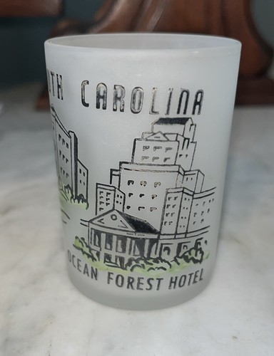 VTG Hazel Atlas Frosted Black/Green Myrtle Beach, South Carolina Shot Glass - Picture 5 of 9