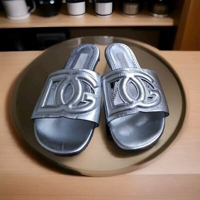 Dolce Gabbana Leder Slide Sandalen für Mädchen in der Größe 36