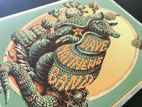 Bioworkz Dave Matthew Band Woodlands Mirri White Lava Foil #/45 Art Print Poster - Picture 3 of 12